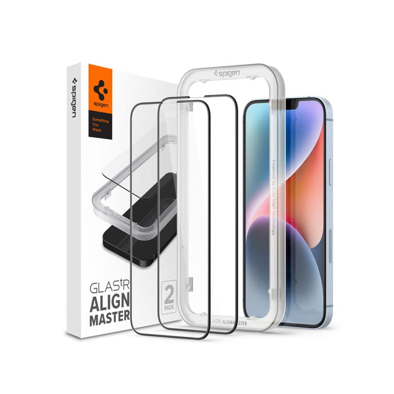 Spigen Glas tR Align Master Screen Protector for iPhone 16e/14/13Pro/13( 1pcs)