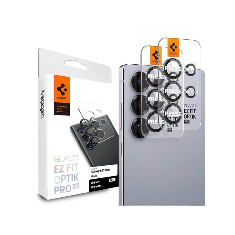Spigen GlastR EZ fit Optik Pro HD Camera Lens Protector for Galaxy S25 Ultra (1Ps)