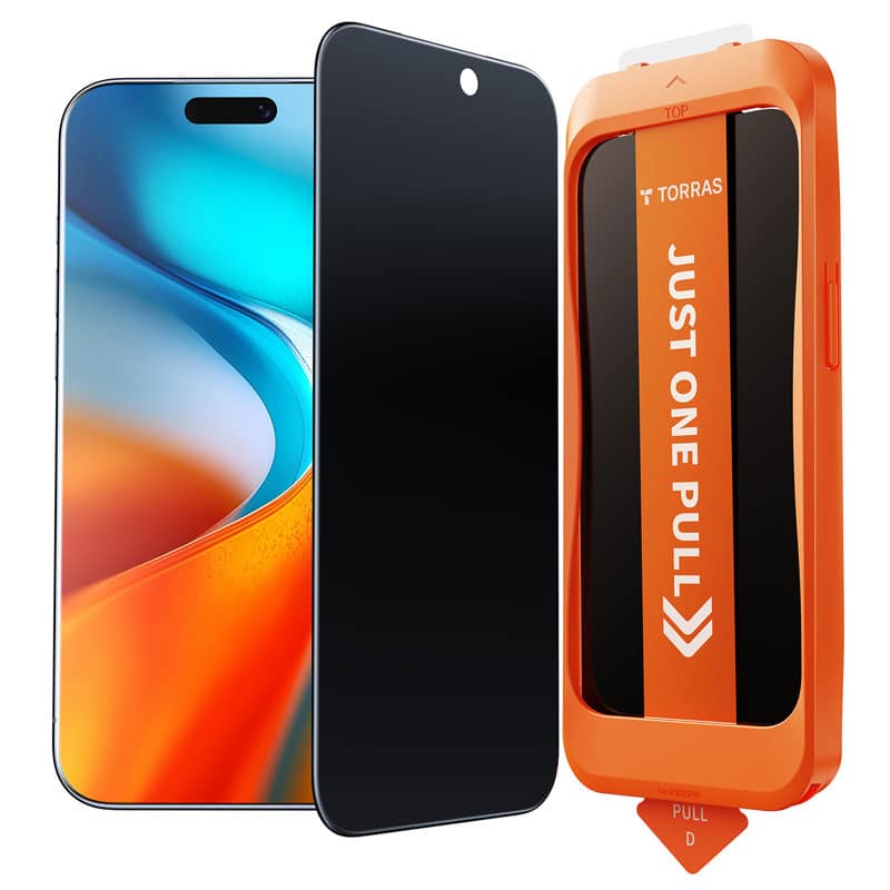 TORRAS Install Master Privacy Screen Protector iPhone 17 Pro Max
