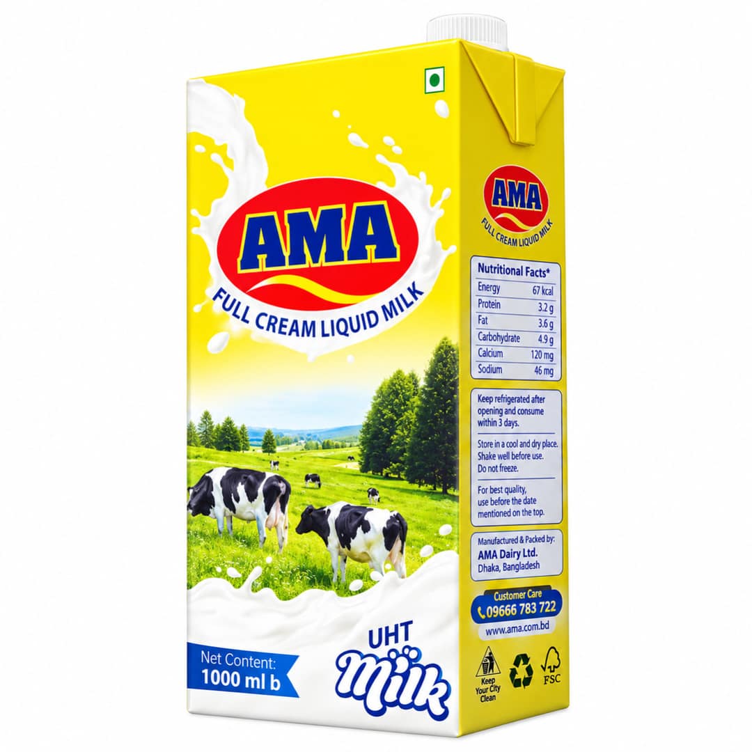 AMA Full Cream Liquid Milk (UHT Milk) 1000ml