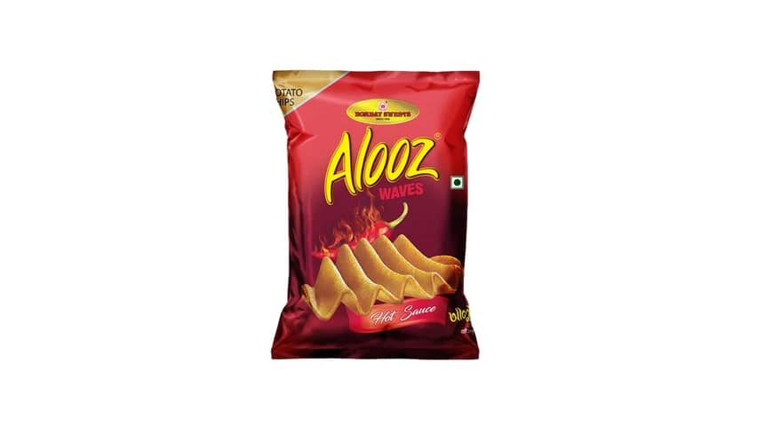 Bombay Sweets Alooz Waves Hot Sauce Chips 20(±)3gm