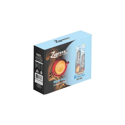 Zupresso Coffe & Cream Suger Free Box 10 Pieces 140g