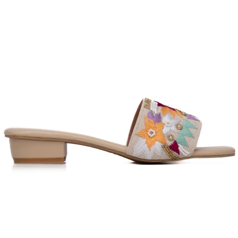 Ladies Open Heel - Slip On - Ethnic