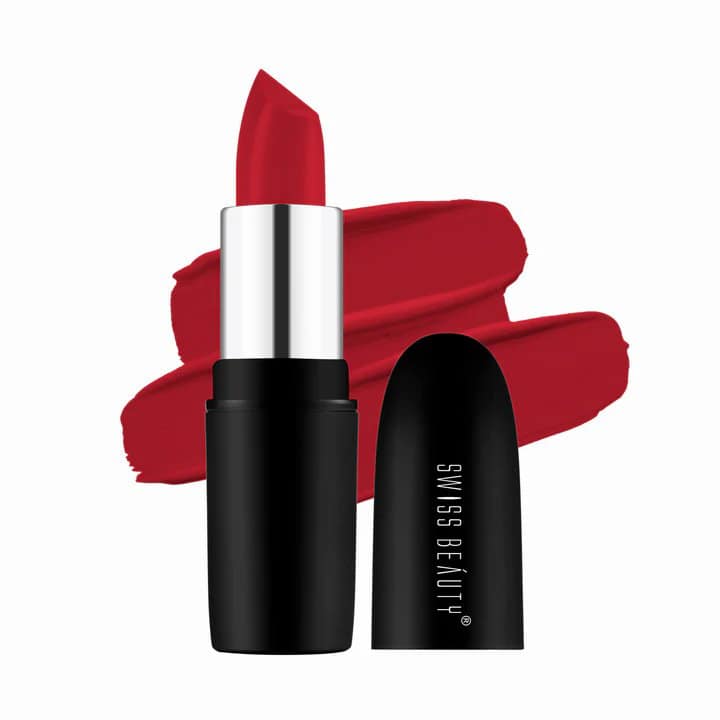 Swiss Beauty Pure Matte Lipstick-Hot Red- 221 (3.8gm)