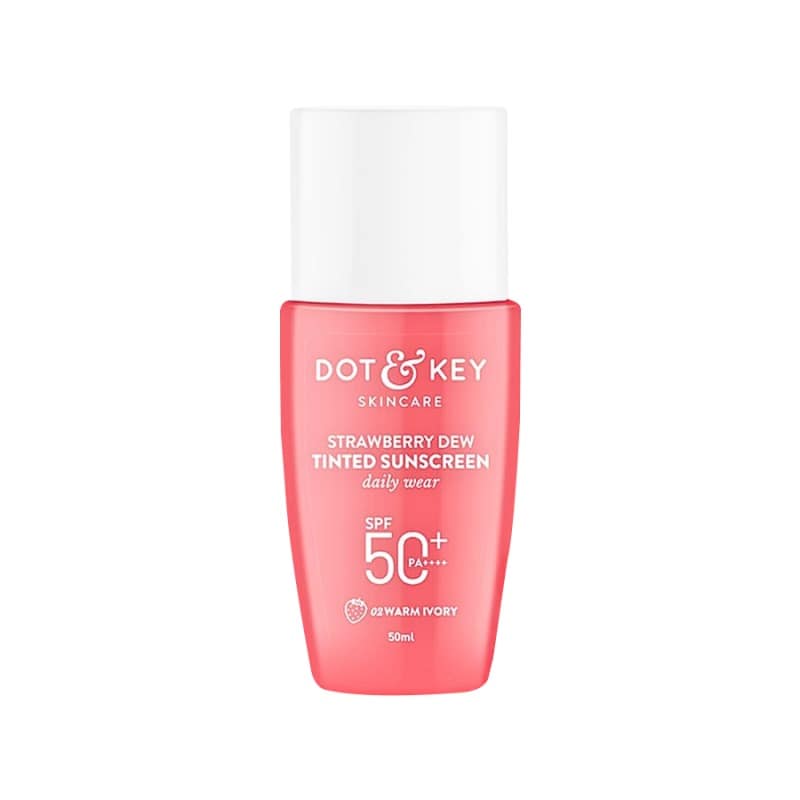 Dot & Key Strawberry Dew Tinted Sunscreen SPF 50+ PA++++ 02 Warm Ivory 50 ml