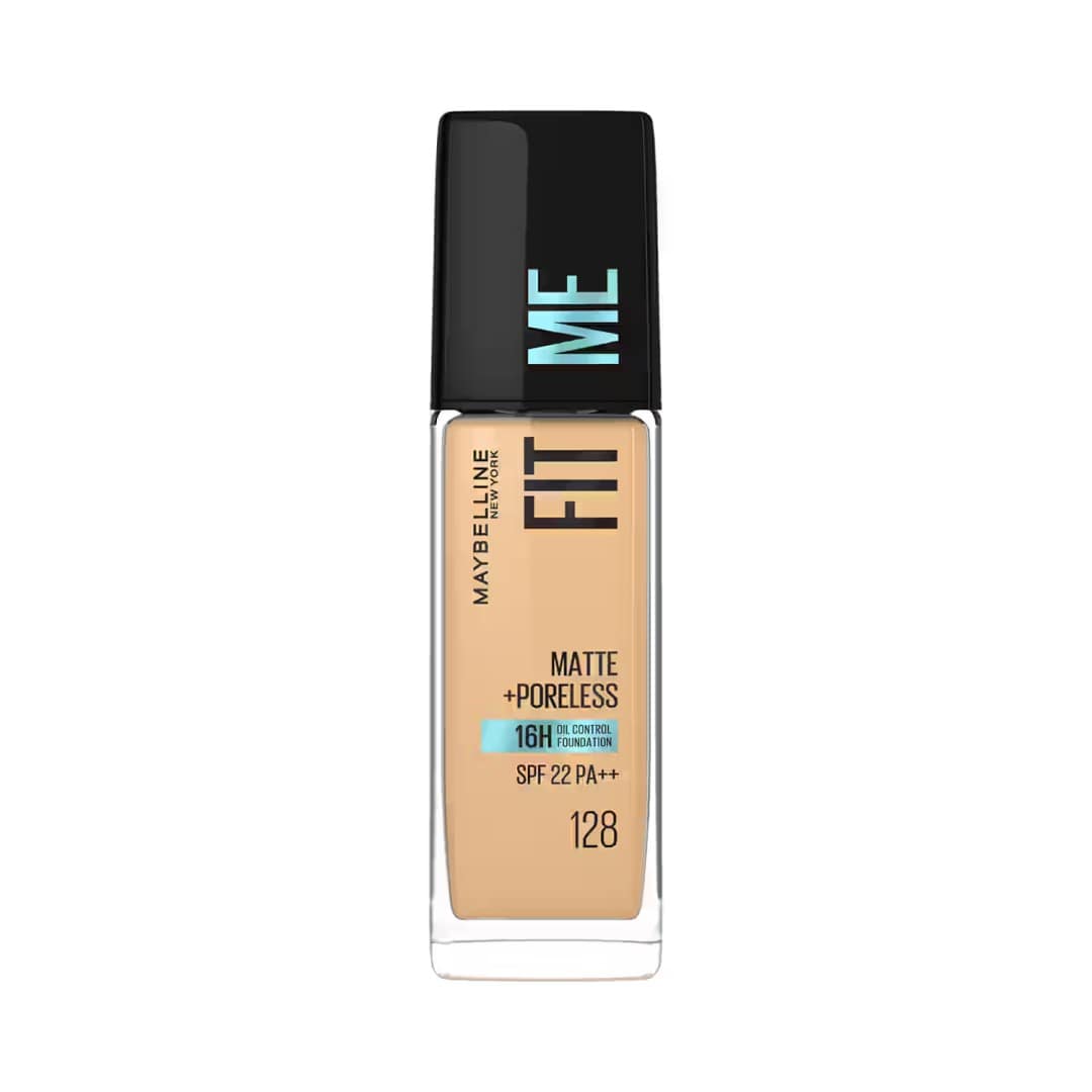 Maybelline Fit Me Matte + Poreless Foundation- Warm Nude 128 (30ml)