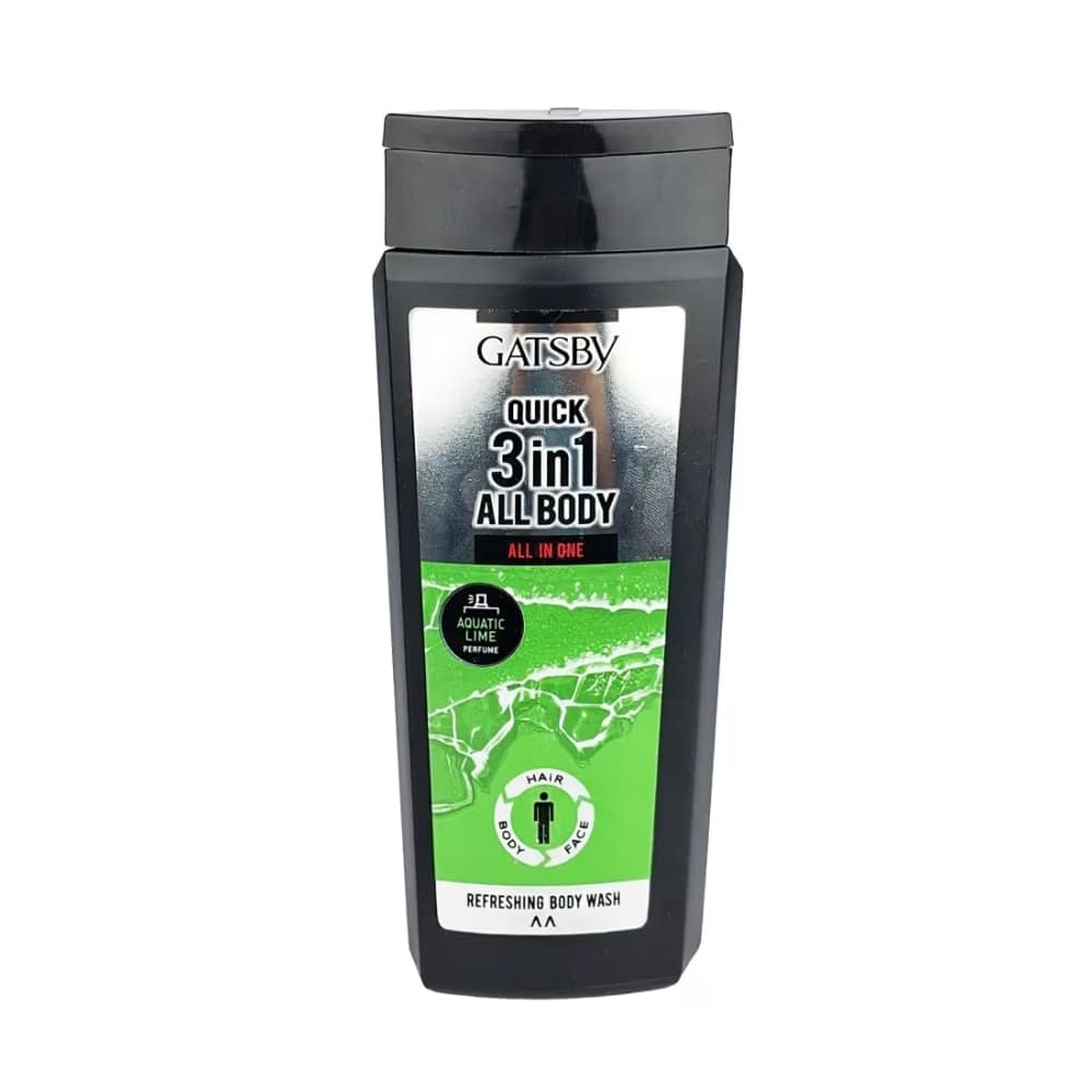 Gatsby Quick 3-in-1 All Body Wash Aquatic Lime (250.0ml)