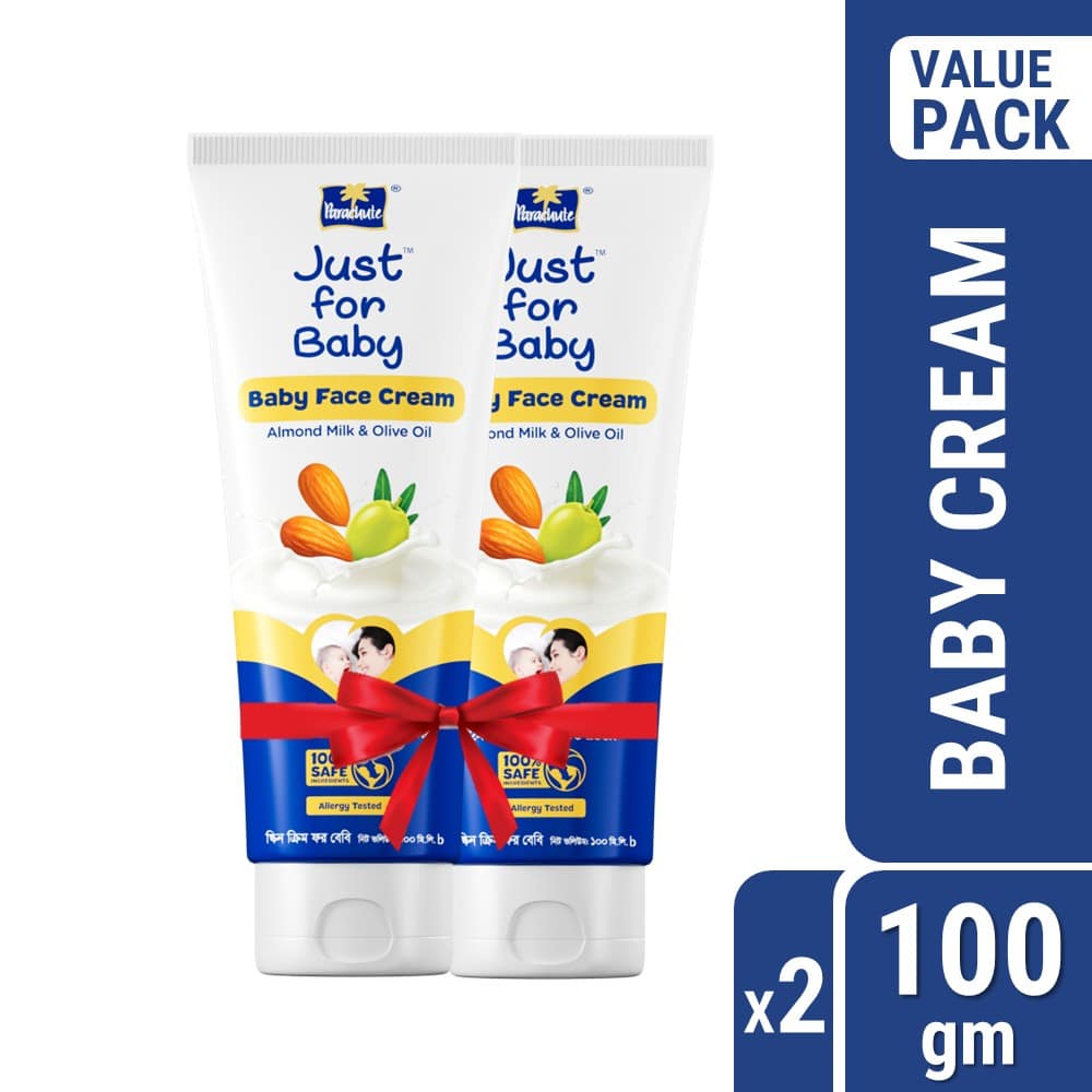 Parachute Just for Baby - Face Cream 100g Pack of 2 Combo (100ml x 2)