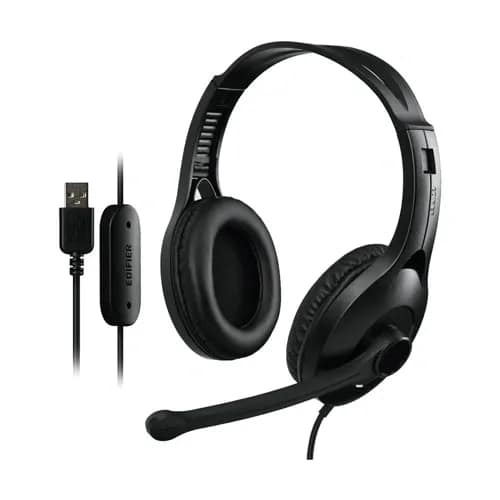 Edifier K800 Wired Black USB Double Plug Headphones