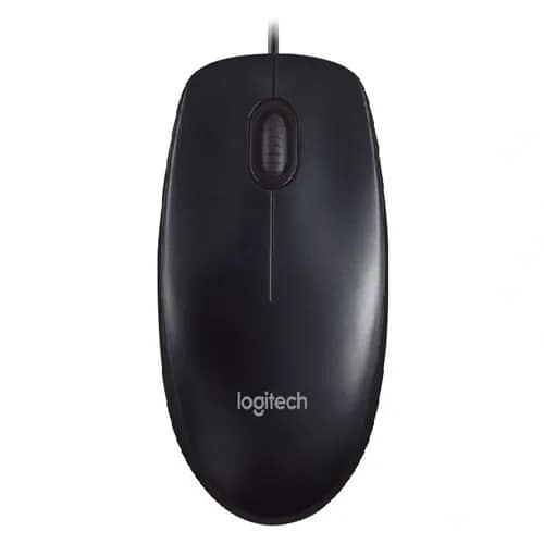 Logitech M90 Contoured Shape Wired USB Mouse (Black/Grey)
