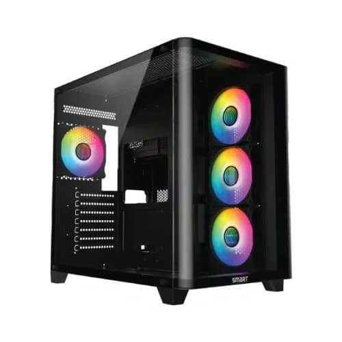 SMART A400B Curved Tempered Glass ARGB Mid Tower ATX Gaming Case