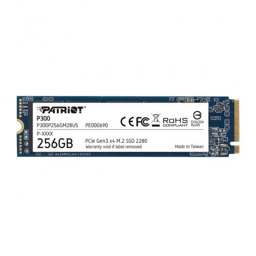 Patriot P300 256GB M.2 NVME PCIe Gen 3 x4 SSD