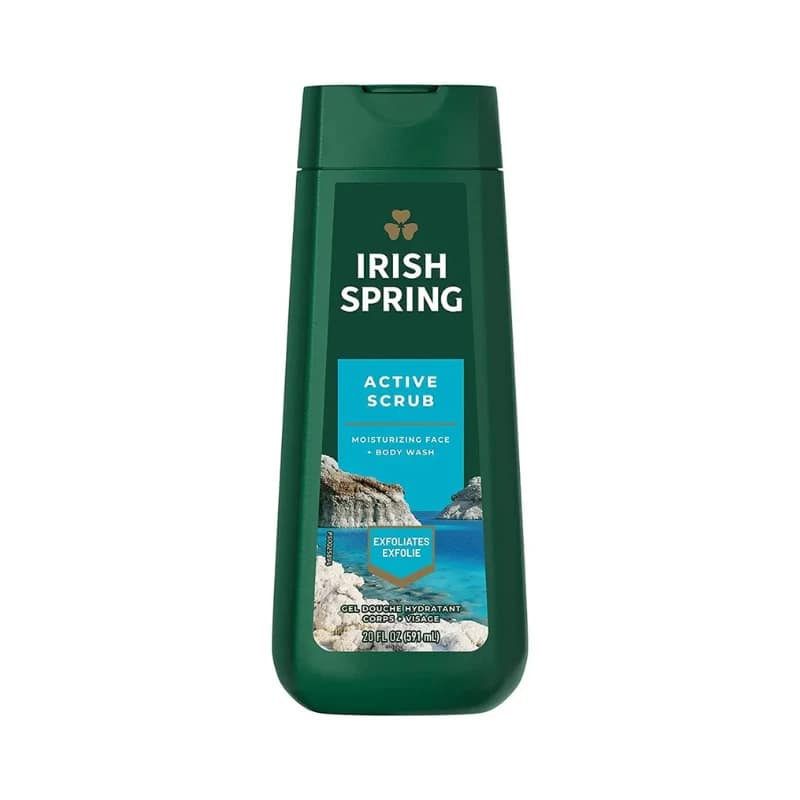 Irish Spring Active Scrub Moisturizing Face & Body Wash – 591ml