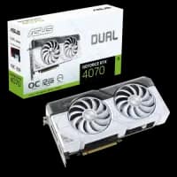 ASUS Dual GeForce RTX 4070 White OC Edition 12GB GDDR6X Graphics Card