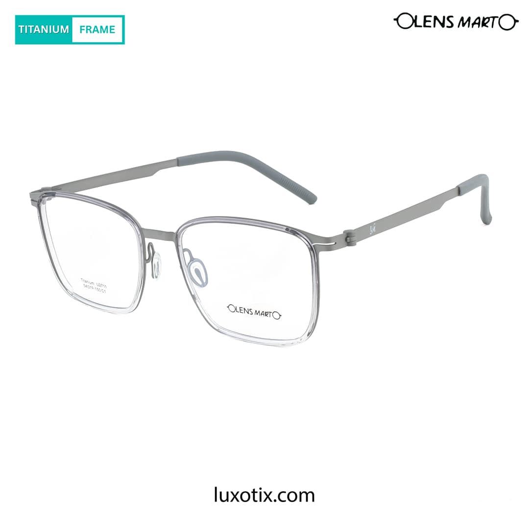 Lens Mart Titanium Ultralight Ash Eyeglasses U2711 C1