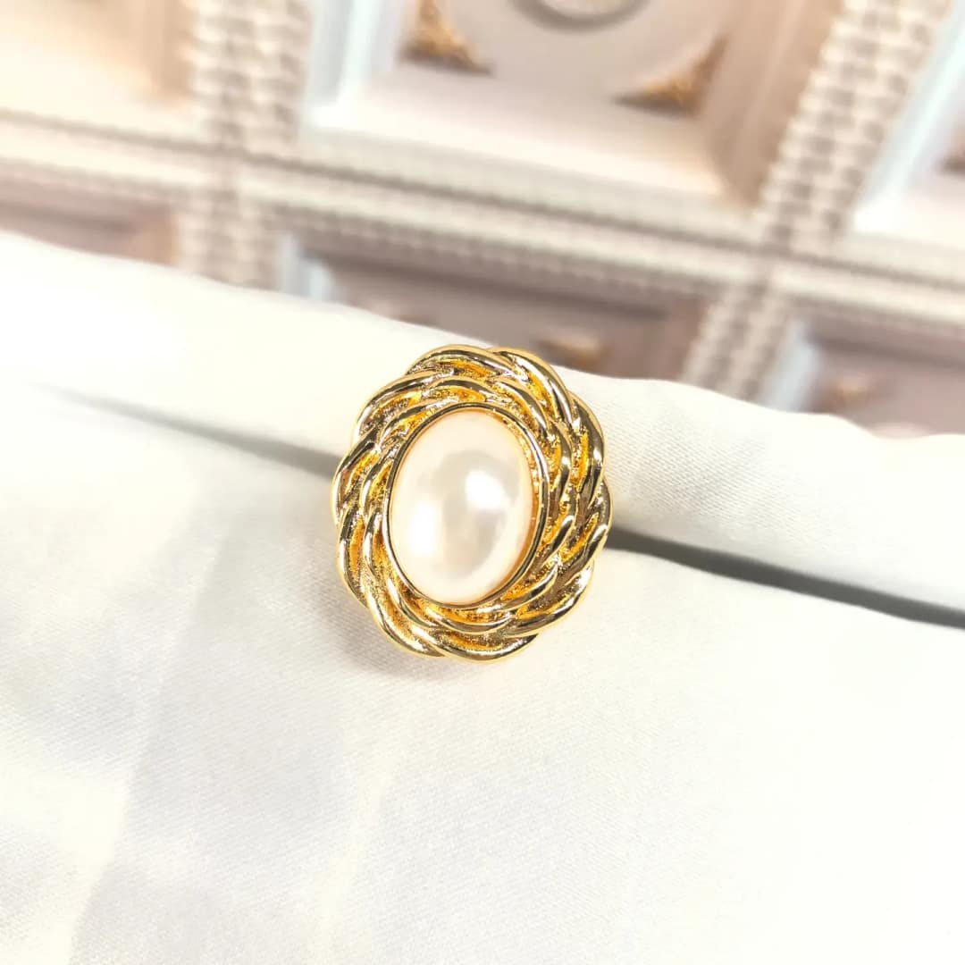 Nest Pearl Adjustable Finger ring