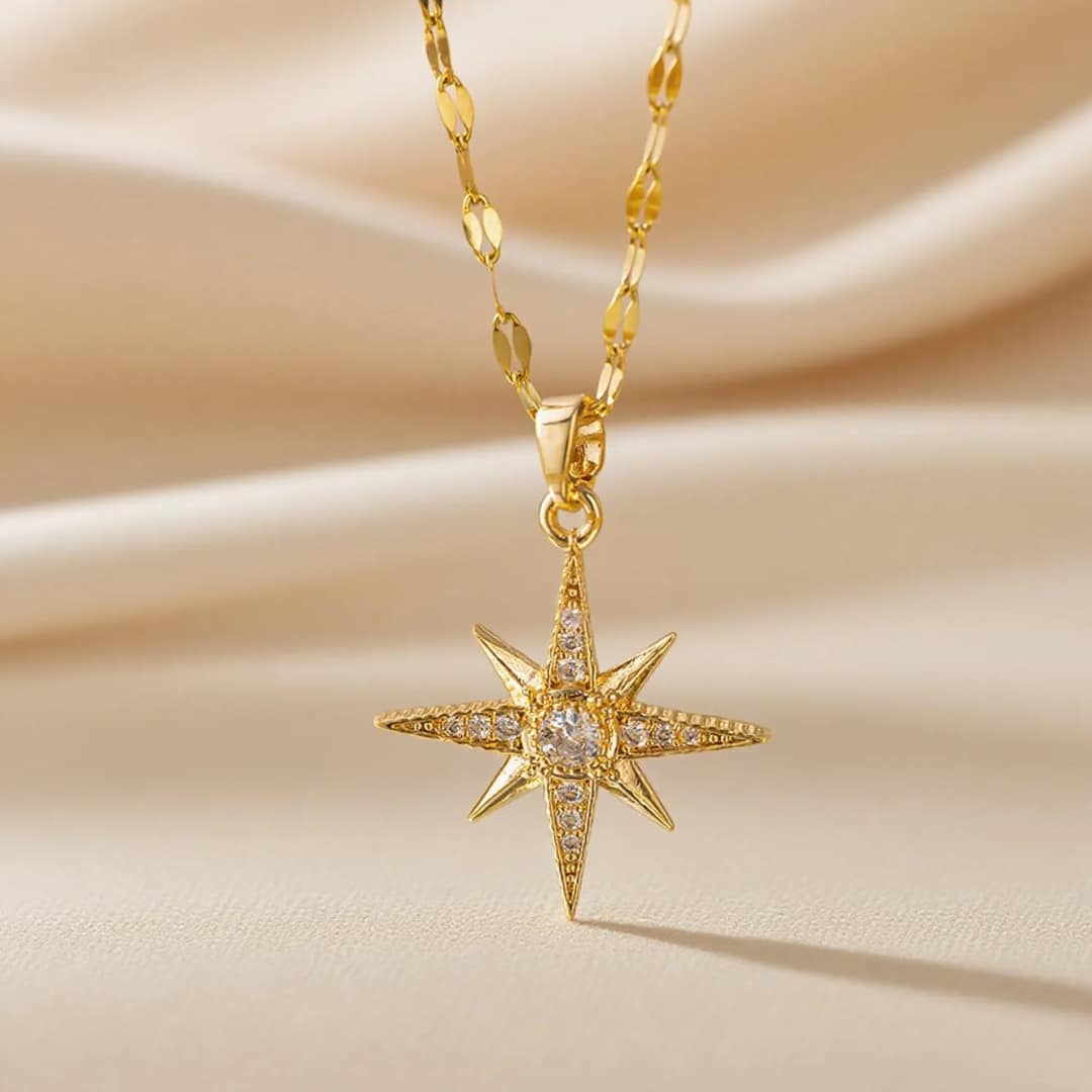 Radiant Compass Star Necklace