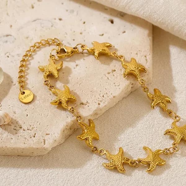 Coastal Starfish Chain Bracelet