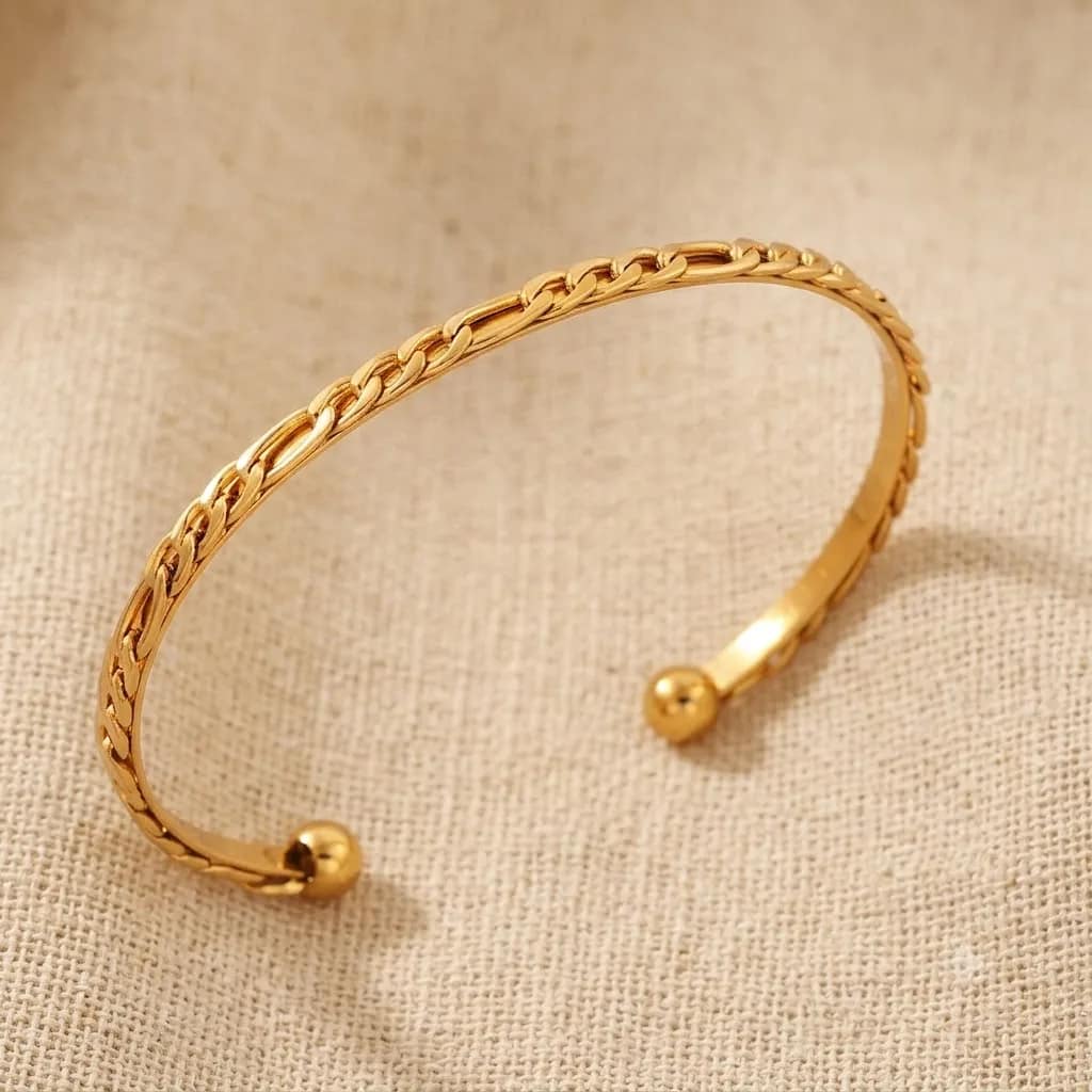 Woven Cuff Bangle Bracelet