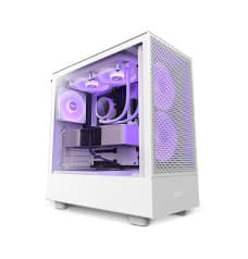 NZXT H5 Flow RGB Compact ATX Mid-Tower Case (White)