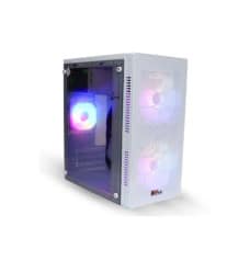 PC Power SPIDER WEB MESH PP-X2601 ARGB Gaming Case White With Power Supply