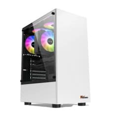 PC POWER PG100 SNOW MAN White ATX Gaming Casing With 4 X ARGB Fan