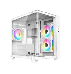 Revenger Air Tank Mini 5 ARGB Infinity Fans White Gaming Casing (Curved Window)