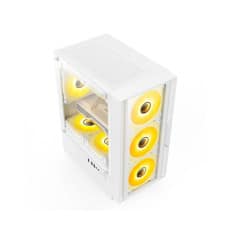 TECH POWER TM201 4 ARGB White Gaming Casing
