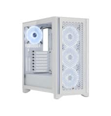 Corsair iCUE 4000D RGB Airflow QL Edition ATX Mid Tower Case - White