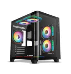 Revenger Air Tank Mini 5 ARGB Infinity Fans Black Gaming Casing