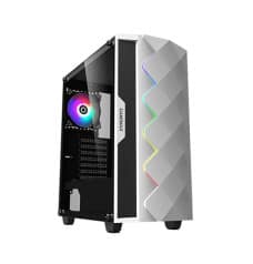 Gamemax White Diamond Mid Tower ATX Gaming Casing White