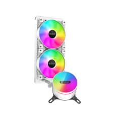 PCCOOLER GI-CX240 240mm ARGB AIO Liquid CPU Cooler (White)