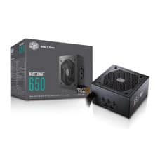 COOLER MASTER MASTERWATT650 SEMI-FANLESS 80 PLUS GOLD CERTIFIED 650 WATT MOUDULAR POWER SUPPLY