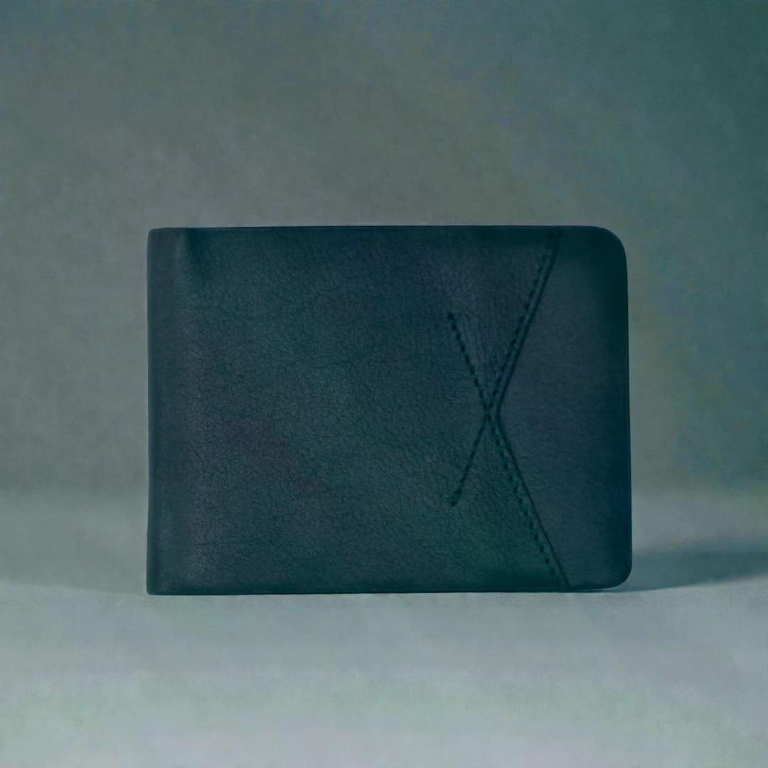 Zays Handcrafted Premium Leather Bifold Short Wallet ZSW105-Bottle Green