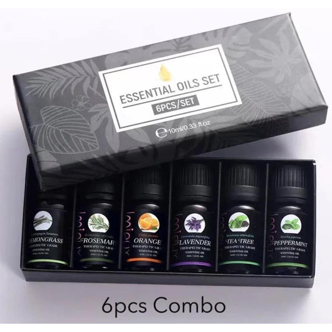 Pure Essential Oil For Humidifier Fragrance Aroma Diffuser (6 Pcs Package)