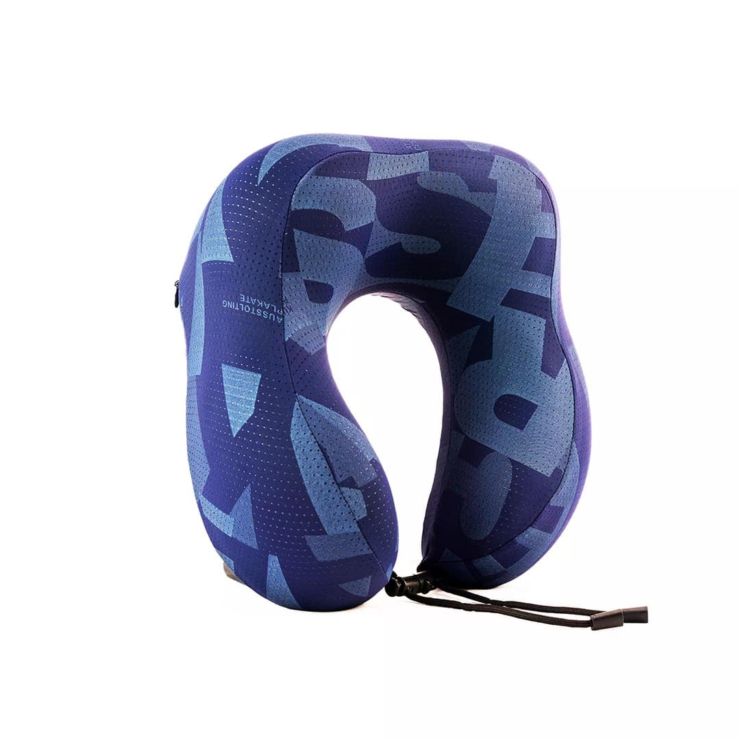 Cooling Memory Foam U-Shaped Neck Pillow (Hump Design/Navy Blue)