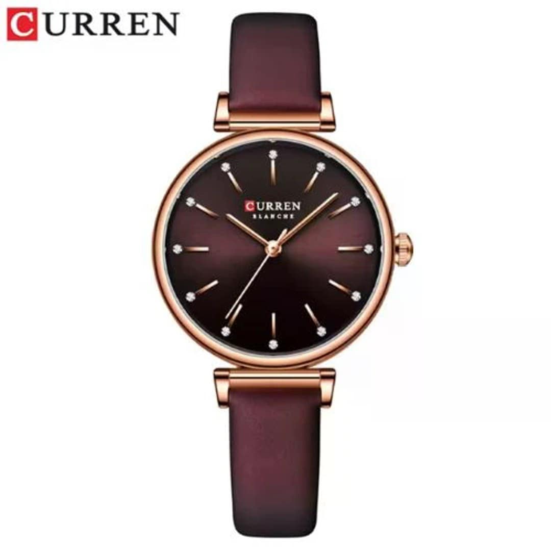 Curren 9081 Leather Strap Women's Watch