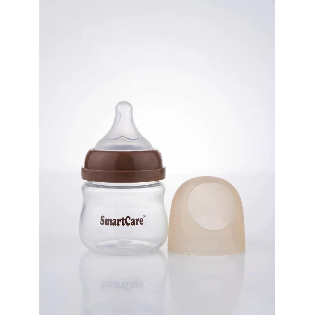Smart Care Glass Feeder 80ML Wide Neck Coffee Color