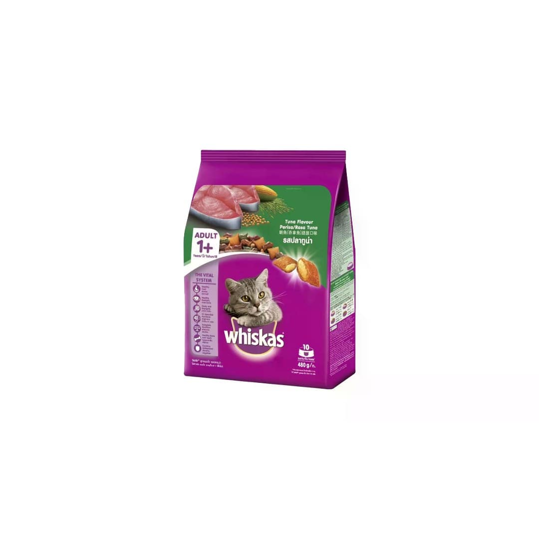 Whiskas Tuna Flavor 1 Year Adult Cat Food 480g