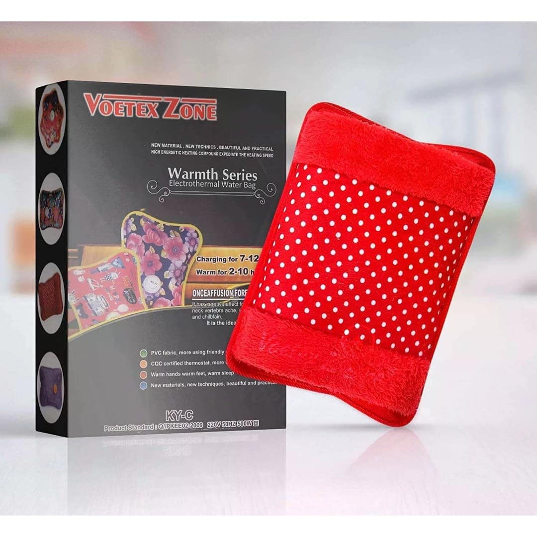 Electric Velvet Heating Pad/Hot Water/Heat Pouch Bag With Gel For Pain Relief Multicolor - Hot Water Bag - hot water bag- 1 Pcs