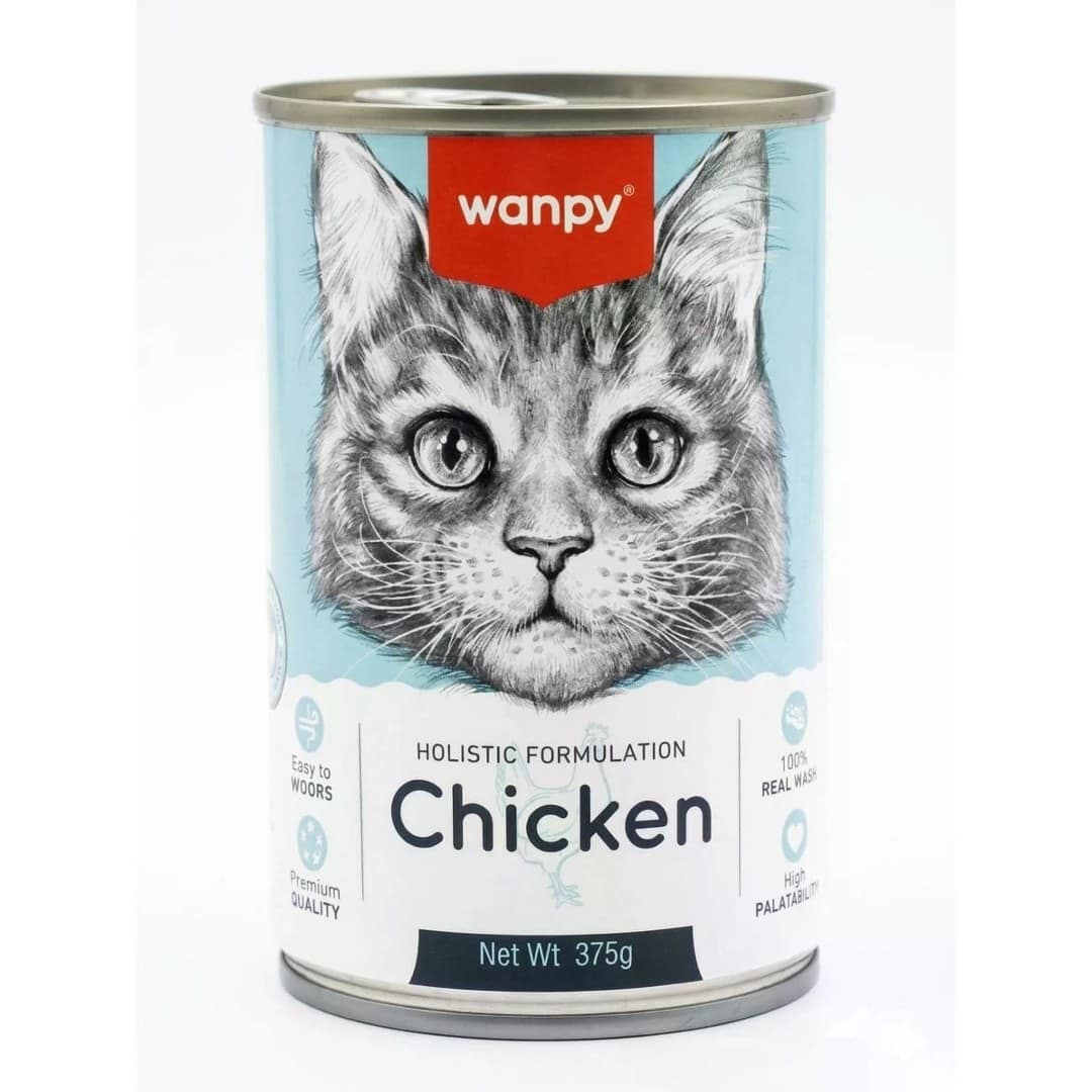 Wanpy Cat Food Can Chicken Flv 375gm