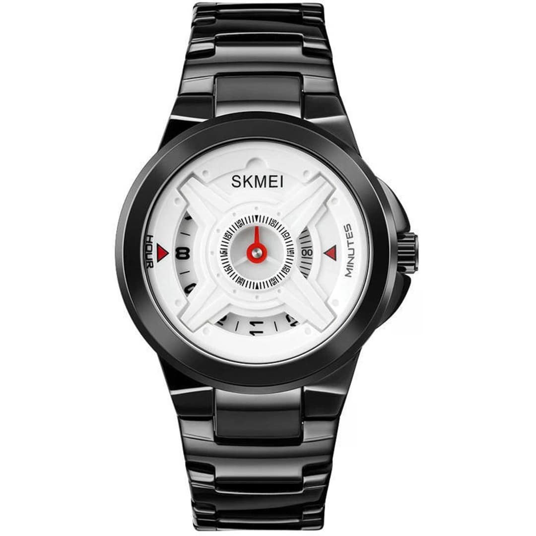 Skmei 1699 Special Dial Quartz Wrist Watch for Men- White