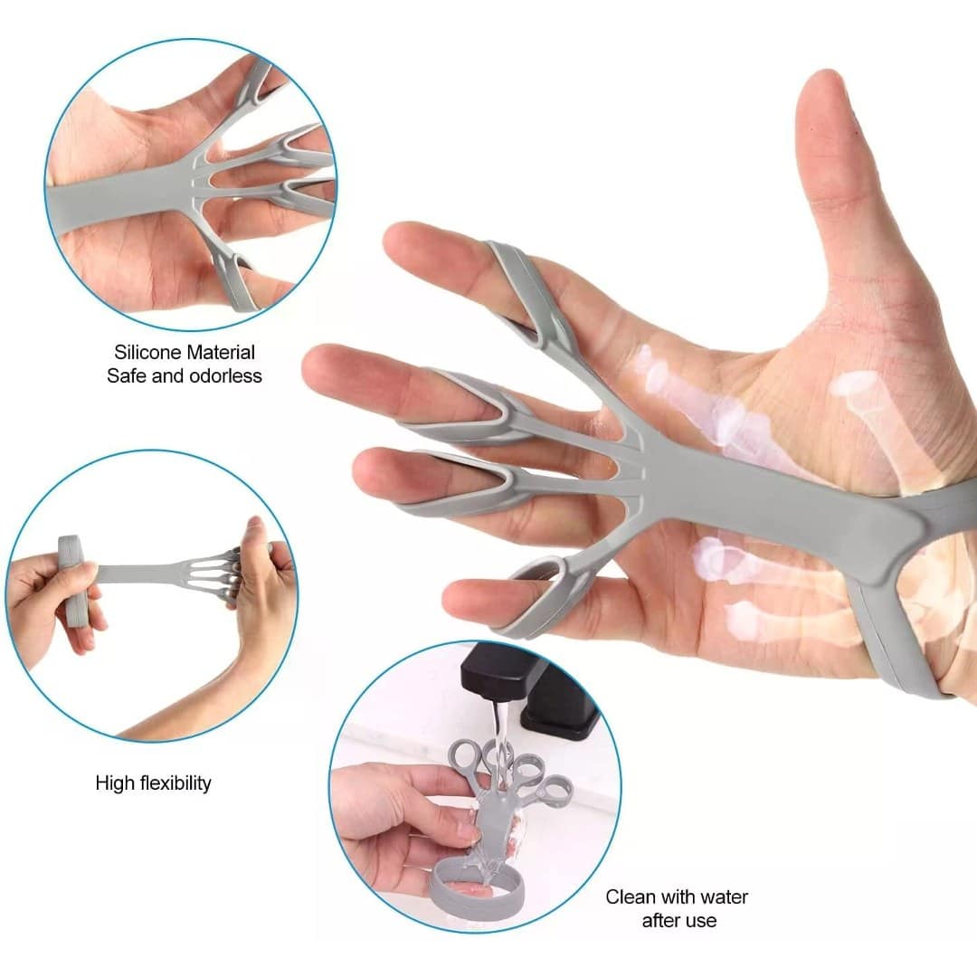 Silicone Grip Device Finger Exercise Stretcher Arthritis Hand Grip Trainer Strengthen Rehabilitation Training To Relieve Pain - Hand Grip (Random Color)