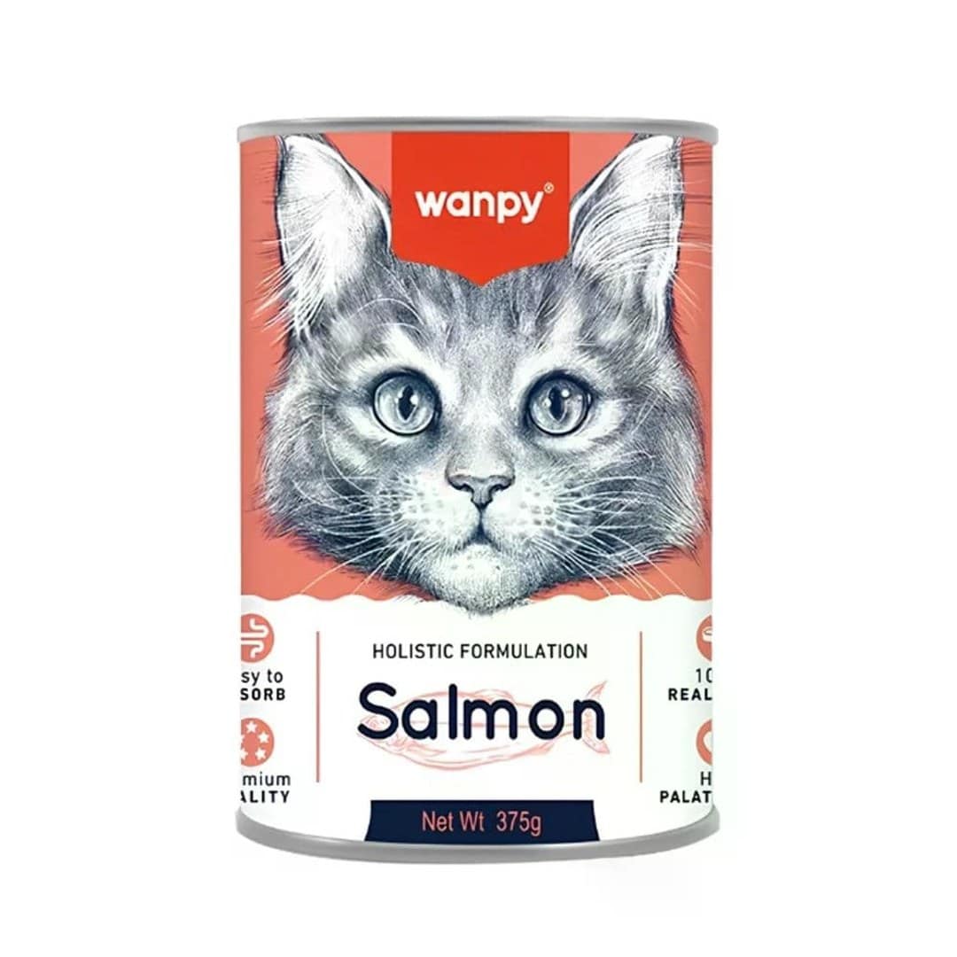 Wanpy Cat Food Can Salmon Flv 375gm
