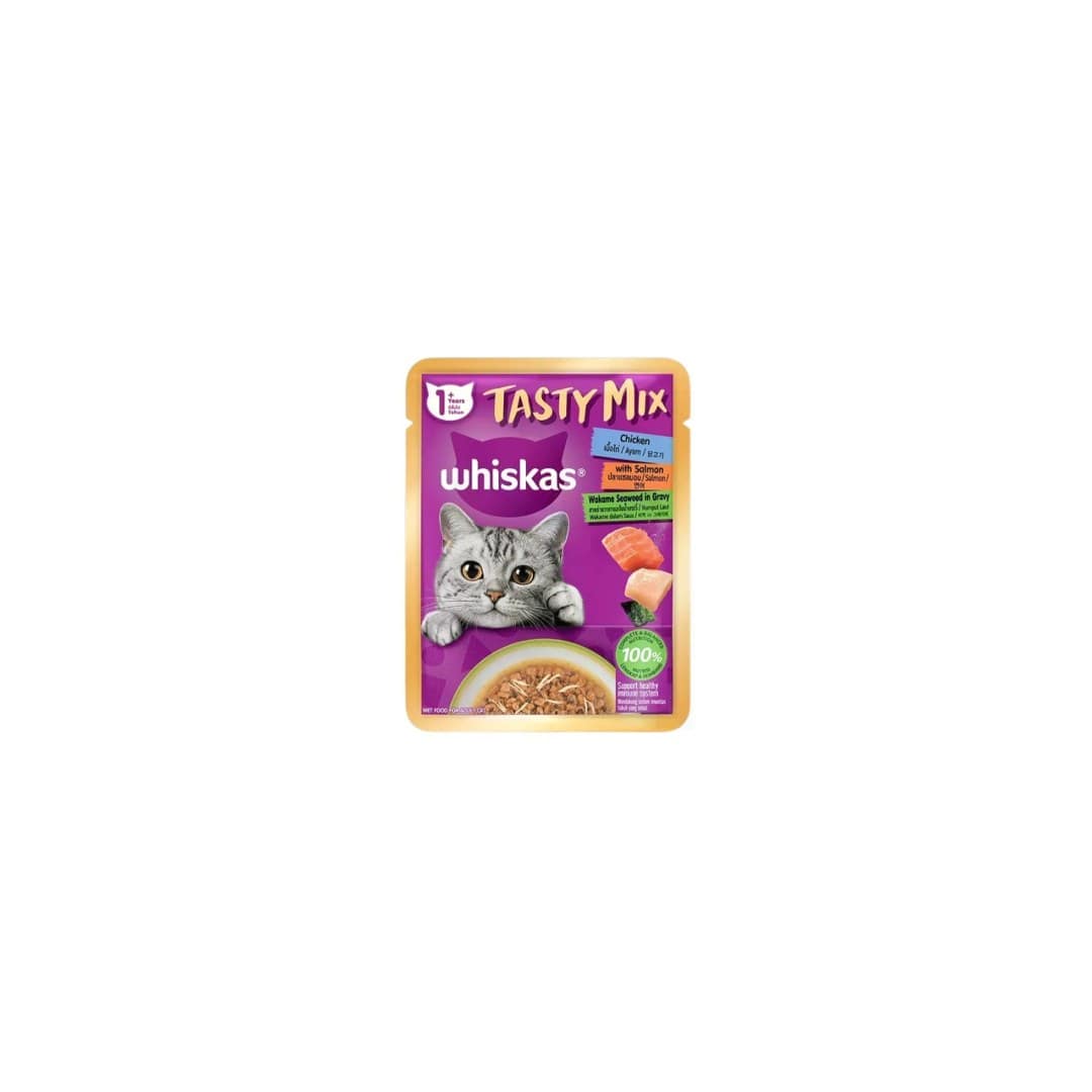 Whiskas Tasty Mix Cat Food Chicken Salmon 70g