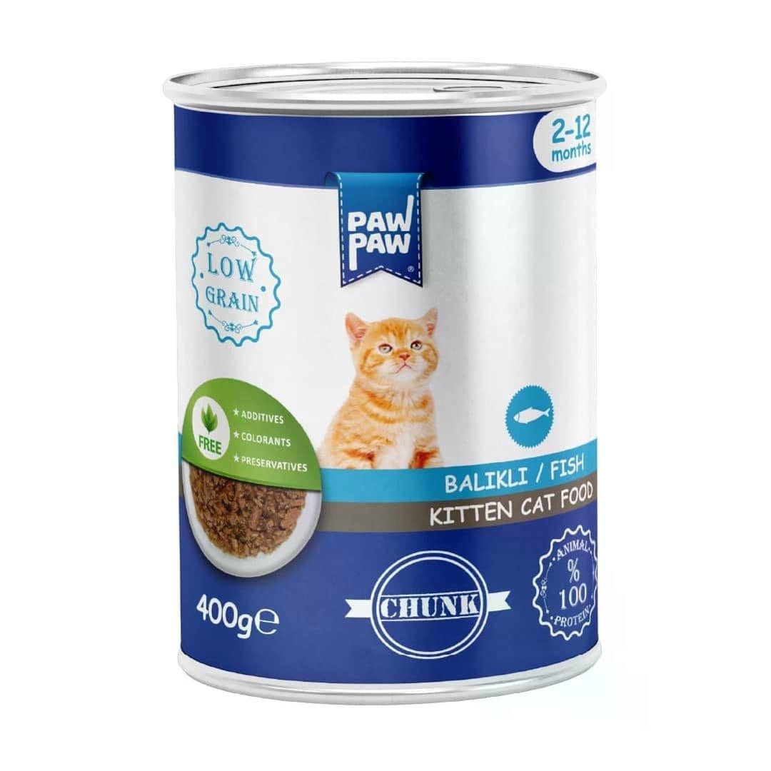 Paw Paw Kitten Food Can Fish 400gm