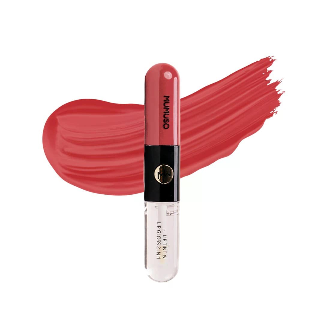 Lip Tint & Lip Gloss 2 In 1 (Brick Red)