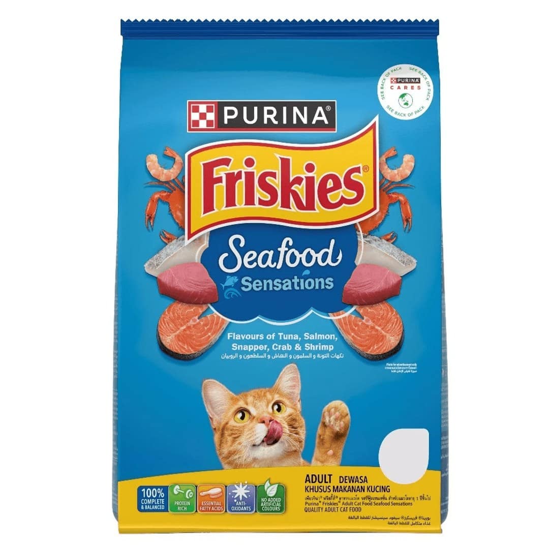 Purina Friskies Seafood Sensations Dry Cat Food 400g