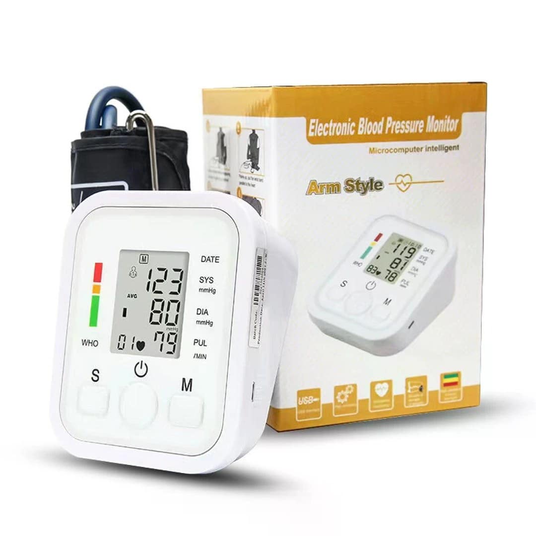 Digital Arm Blood Pulse Pressure Monitor Electric Tonometer Meter Health Care 99 Memory Sets Household Sphygmomanometer