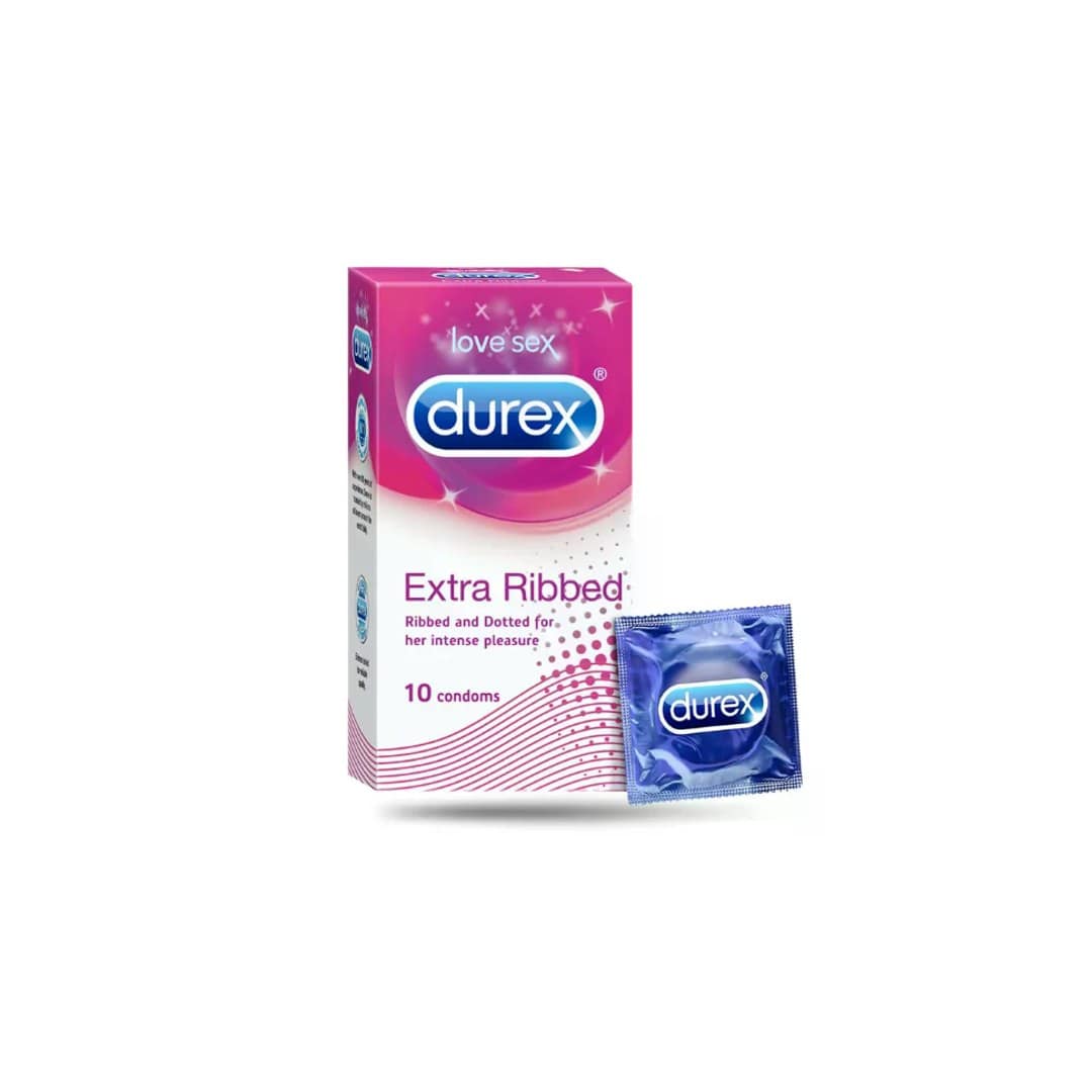 Durex Extra Ribbed Condom 10pcs Pack | India